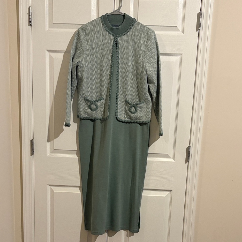 Koret Sage Green Midi Dress with Jacket